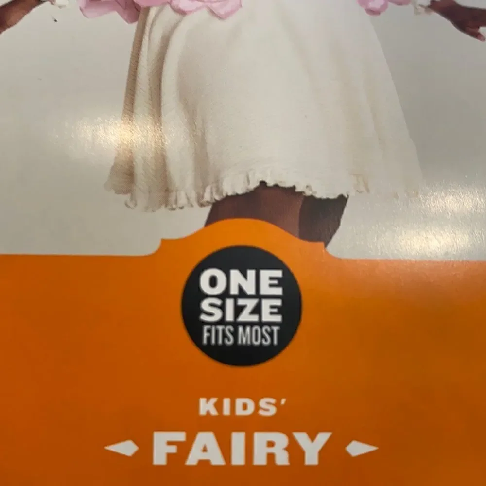 Girls Pink Fairy Capelet Halloween Costume One Size Fits Most NWT